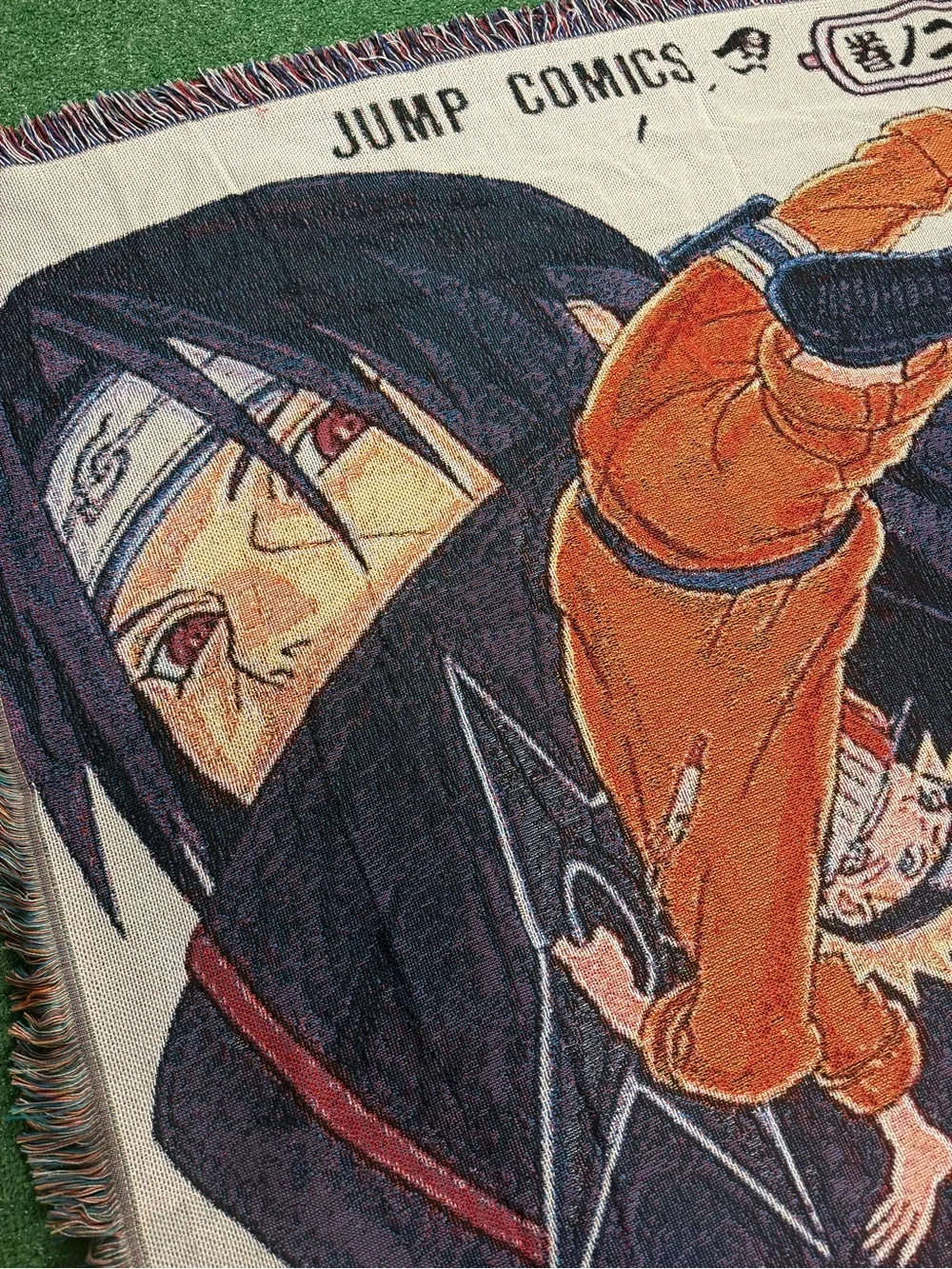 Naruto Manga Cover Woven Tapestry Blanket
